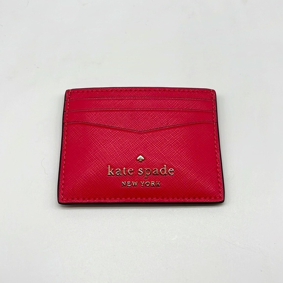 Kate Spade - Staci Small Slim Cardholder Dark Watermelon Color Onesize - Picture 1 of 10